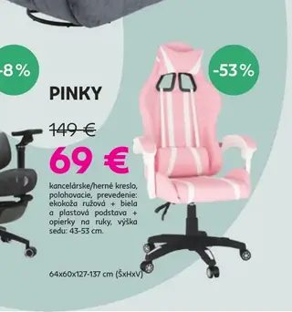 PINKY kancelárske/herné kreslo