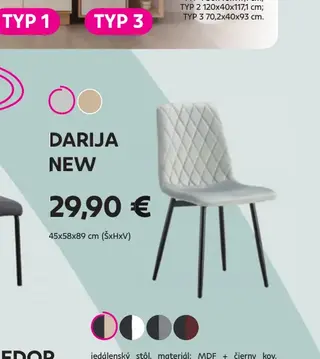 Darija New stolička