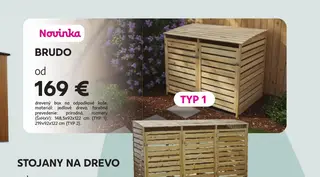 Brudo drevený box na odpadkové koše