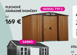 Plechové záhradné domčeky Hamal typ 2