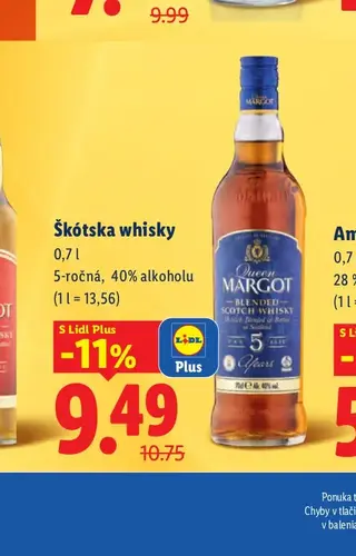 Škótska whisky 5-ročná 0,7 l