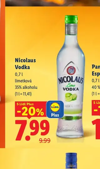 Nicolaus Vodka limetková 0,7 l