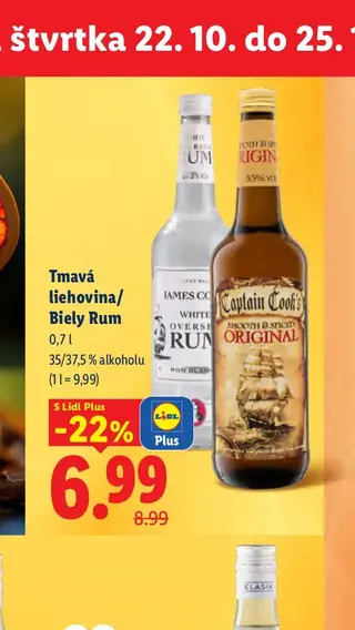 Tmavá liehovina/Biely Rum 0,7 l