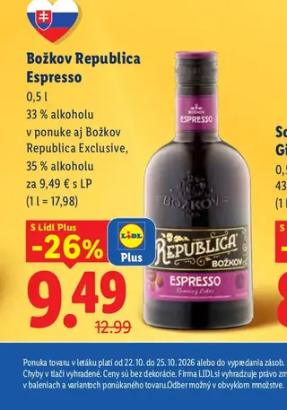 Božkov Republica Espresso 0,5 l