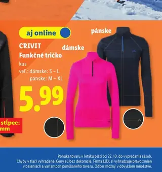 CRIVIT Funkčné tričko