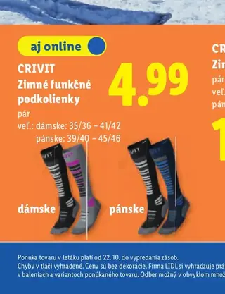 Crivit Zimné funkčné podkolienky