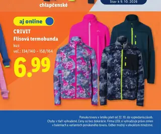 Crivit Flísová termobunda