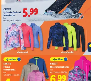 Crivit Lyžiarske funkčné termotričko