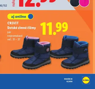 Crivit Detské zimné čižmy