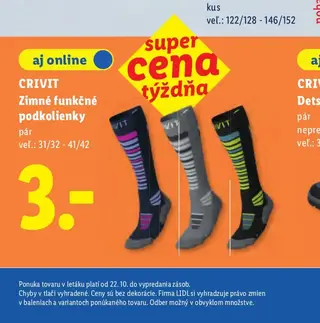 Crivit Zimné funkčné podkolienky