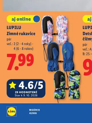 Lupilu Zimné rukavice