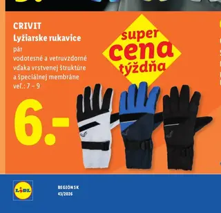 Crivit Lyžiarske rukavice