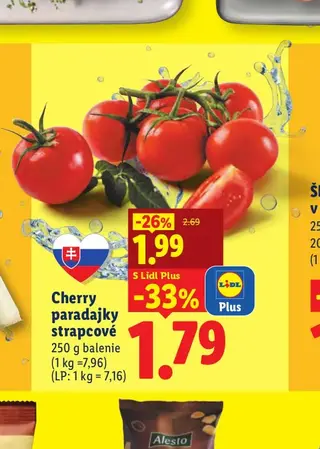 Cherry paradajky strapcové 250 g