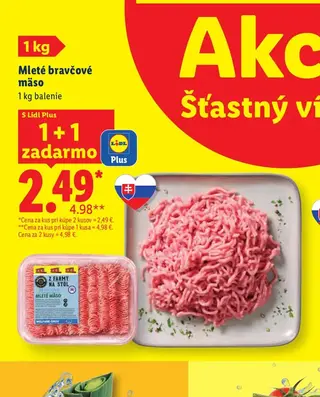 Mleté bravčové mäso 1 kg