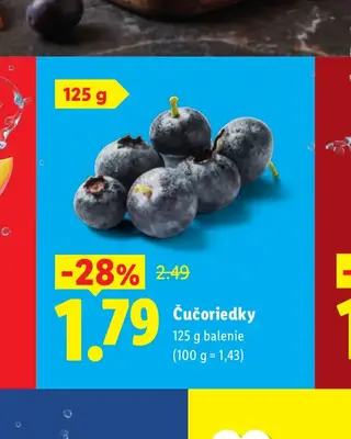 Čučoriedky 125 g