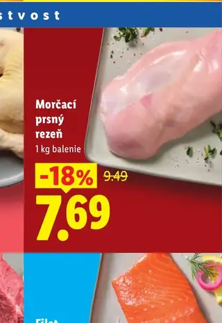 Morčací prsný rezeň 1 kg balenie