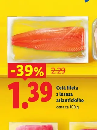 Celá fileta z lososa atlantického