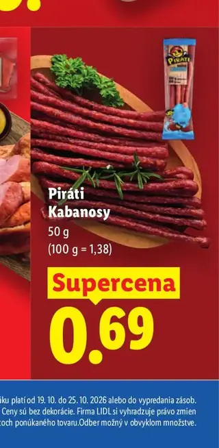 Piráti Kabanosy 50 g