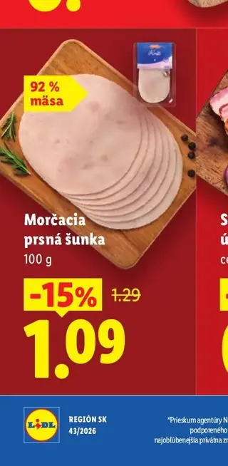 Morčacia prsná šunka 100 g