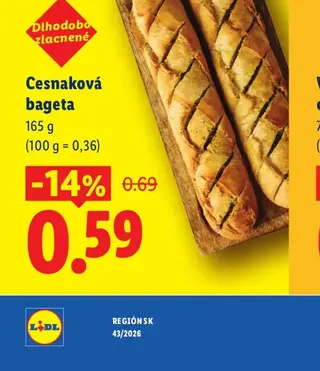 Cesnaková bageta 165 g