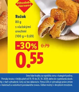 Rožok s vlašskými orechmi 80 g