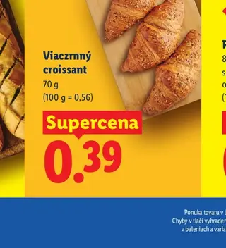 Viaczrnný croissant 70 g