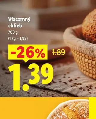 Viaczrnný chlieb 700 g