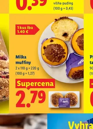 Milka muffiny 2 x 110 g