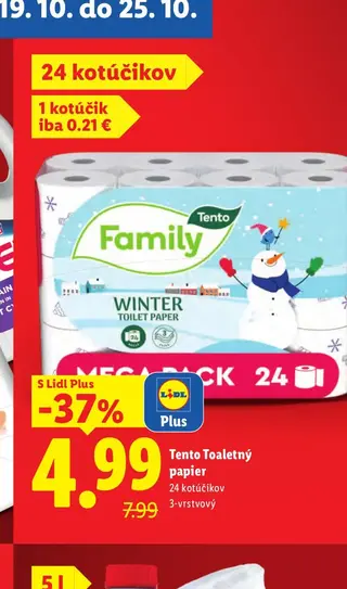 Tento Toaletný papier 24 kotúčikov 3-vrstvový