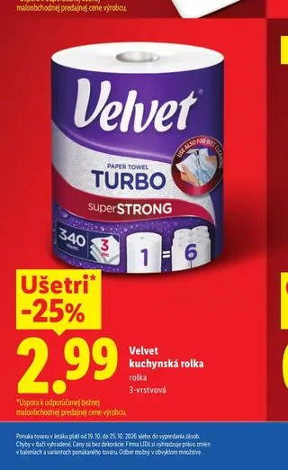 Velvet kuchynská rolka 3-vrstvová