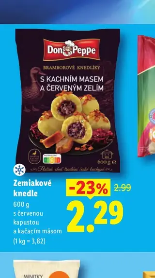 Zemiakové knedle s červenou kapustou a kačacím mäsom 600 g