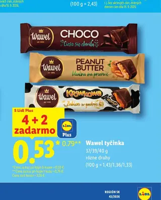 Wawel tyčinka 37/39/40 g