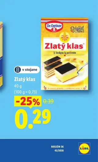 Dr. Oetker Zlatý klas 40 g