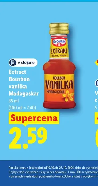Dr. Oetker Extract Bourbon vanilka Madagaskar 35 ml