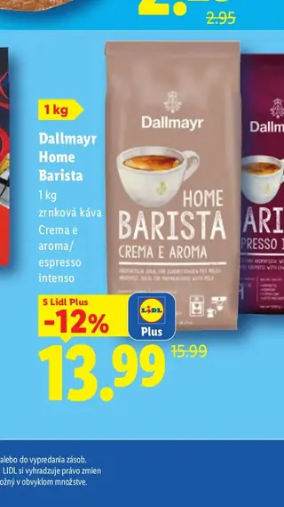 Dallmayr Home Barista zrnková káva 1 kg