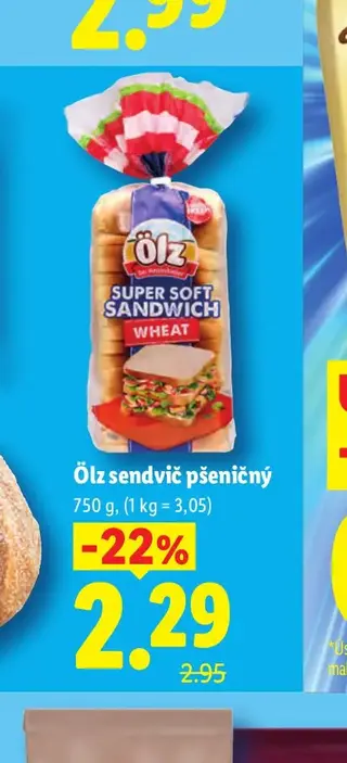Ölz sendvič pšeničný 750 g