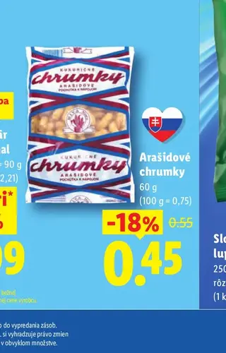 Arašidové chrumky 60 g