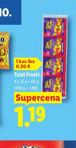 Tutti Frutti 4 x 15 g