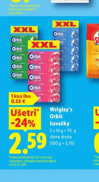 Wrigley's Orbit žuvačky 5 x 14 g