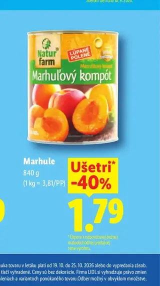 Natur farm Marhule 840 g