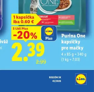 Purina One kapsičky pre mačky 4 x 85 g