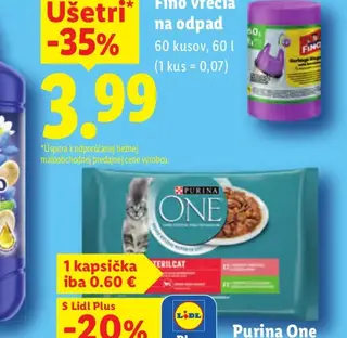 Fino vrecia na odpad 60 kusov, 60 l