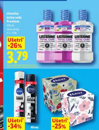 Listerine ústna voda Premium 500 ml
