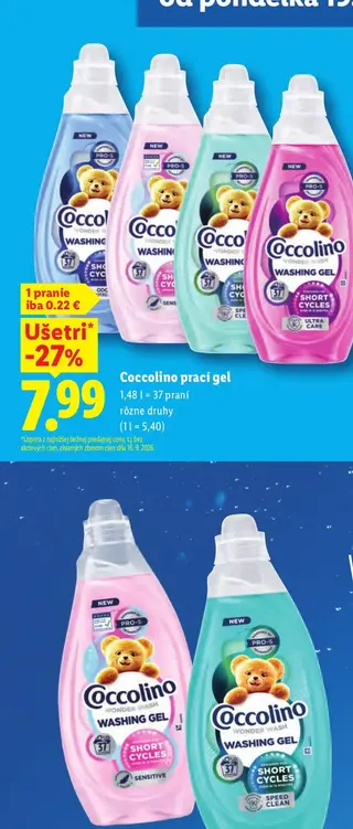 Coccolino prací gel 1,48 l