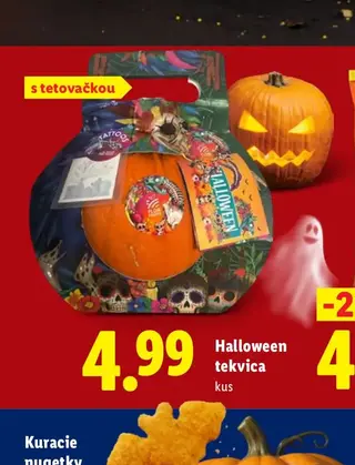 Halloween tekvica s tetovačkou