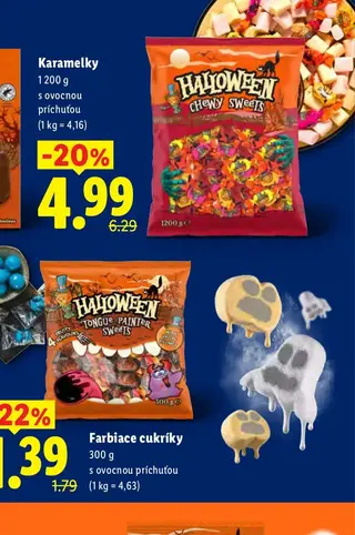 Karamelky s ovocnou príchuťou 1200 g