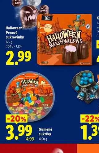 Halloween Penové cukrovinky 225 g