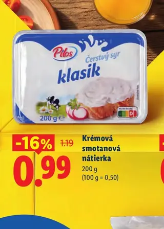 Pilos Krémová smotanová nátierka 200 g
