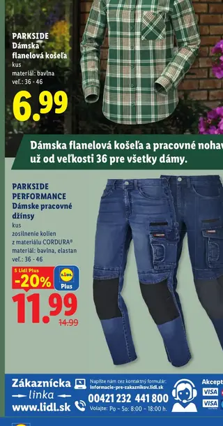 PARKSIDE Dámska flanelová košeľa