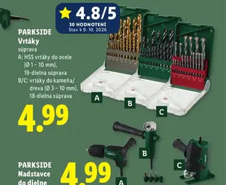 PARKSIDE Vrtáky súprava